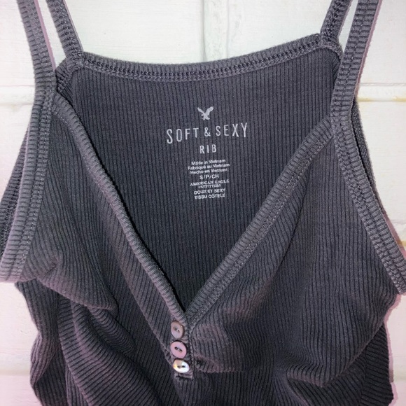 🟤American Eagle 🦅 Ribbed Tank Top - Picture 3 of 3